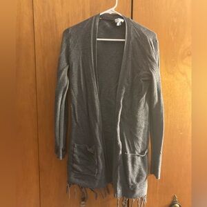 Old Navy Gray Open-Front Cardigan Sweater